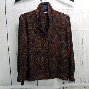 Vintage Joan Leslie Paisley Blouse